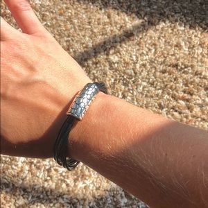 Napier black and silver bracelet